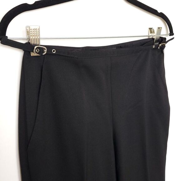 CLUB MONACO Straight Wool Pants Women's Size 2 Black Trousers Career Lightweight - Picture 8 of 13